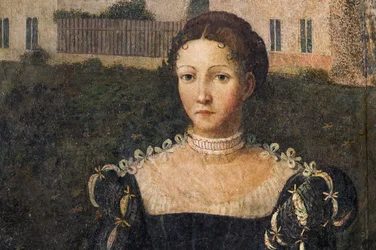 Portret van een edelvrouw (detail)