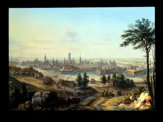 Een uitzicht op Danzig; Capriccio uitzicht op een paleis