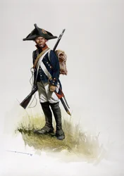 Eerste Keizerrijk: kanonniersoldaat van het grote Franse Napoleontische leger