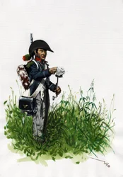 Eerste Keizerrijk (1804-1814 en 1815): soldaat infanterist jager van het grote Franse Napoleontische leger