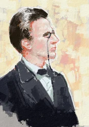 Portret van jonge wetenschapper Max Planck, 2023 (Illustratie)