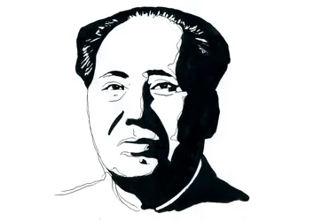 Portret van de Chinese communistische revolutionair en de grondlegger van de Volksrepubliek China Mao Zedong
