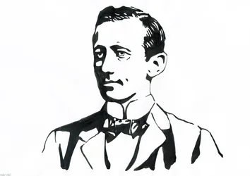 Portret van Guglielmo Marconi (1874-1937), Italiaanse natuurkundige, uitvinder van de telegraaf