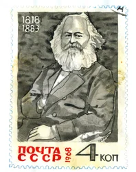 Portret van Karl Marx (1818-1883), filosoof en politiek theoreticus