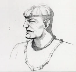 Portret van een piraat (kaper) of buste van een matroos (Illustratie)