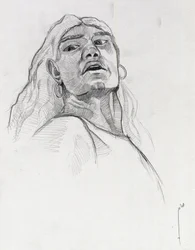 Portret van een piraat of buste van een zeeman