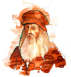 Portret van de Italiaanse kunstenaar en wetenschapper Leonardo da Vinci (1452-1519)