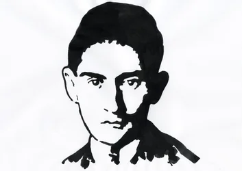 Portret van de Praagse schrijver Franz Kafka (1883-1924)
