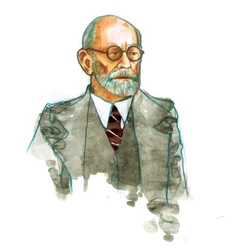 Portret van de neuroloog en psychiater Sigmund Freud (1856-1939)