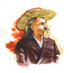 William Frederick Cody - Bekend als Buffalo Bill - Portret van Buffalo Bill (1846-1917), Kolonel William Cody