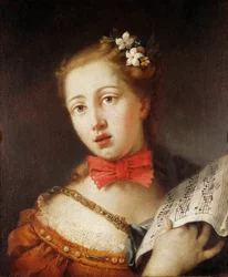 Portret van een jonge zanger, 18e eeuw