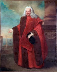 Portret van de Senator van de Republiek Venetië Angelo Memmo I Schilderij door Alessandro Longhi (1733-1813) 1770 Venetië, Correr Museum