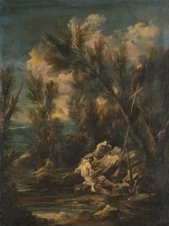 Kartuizer monniken in een landschap