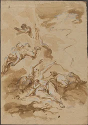 Figuren in een storm