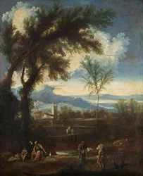 Landschap met figuren, ca.1710-40