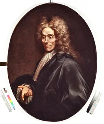 Portret van een man. Een edelman, met pruik en zwart gewaad. Schilderij van Alessandro Magnasco, genaamd Il Lissandrino (1667-1749). Genua, Musei di Strada Nuova, inv. nr. PR 371
