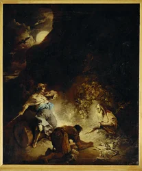 De heks van Endor (schilderij op doek)