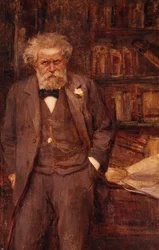 Portret van de Italiaanse dichter Giosuè Carducci