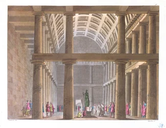 Het Interieur van het Parthenon, illustratie uit 