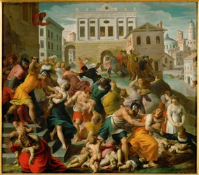 De slachting van de onschuldigen (olieverf op koper)