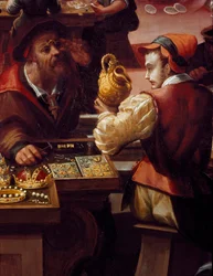 De werkplaats van de goudsmid (detail)