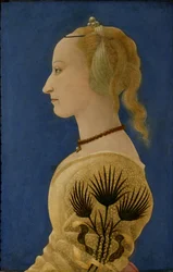 Portret van een dame in geel, ca. 1465