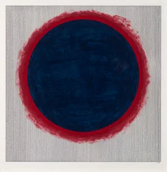 Cirkel Blauw op Rood, 2022
