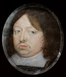 Miniatuurportret van Karel X, koning van Zweden 1655-1660