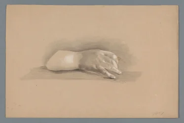 Gipsmodel van een hand