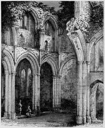 Bogen in het zuidelijke transept, Netley Abbey, ca. 1880