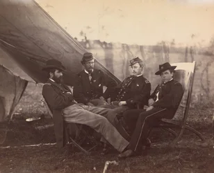 [Vier Officieren], ca. 1864