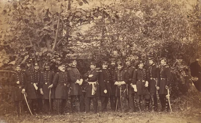 Generaal McClellan en staf, ca. 1863