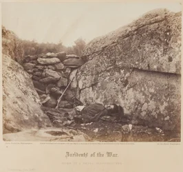 Huis van een rebellen scherpschutter, Gettysburg, juli