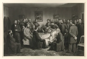 Lincoln op zijn sterfbed