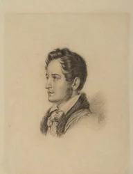 Portret van de auteur Alexander Herzen 1812-1870, ca 1836