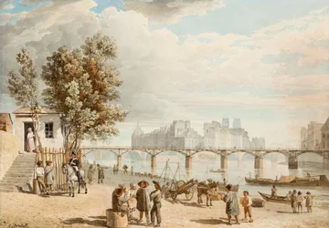 Uitzicht op Parijs - Pont des Arts (Frankrijk) - Werk van Alexander Pavlovich Briullov