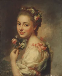 Marie Suzanne Giroust Roslin, echtgenote van de kunstenaar (detail)