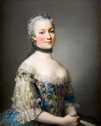 Portret van Katarzyna Zamojska, geschilderd door Roslin
