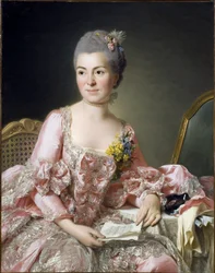 Portret van Marie Suzanne Giroust, Madame Roslin