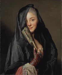 De dame met de sluier, de vrouw van de kunstenaar, 1768