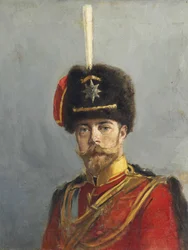 Portret van Keizer Nicolaas II (1868-1918) door Makovsky, Alexander Vladimirovich (1869-1924)