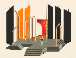 Scenisch ontwerp uit de portfolio Décors de Théâtre, 1930