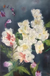 Zachte witte bloesems