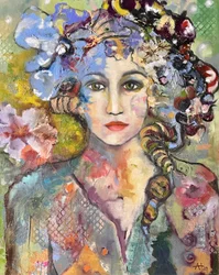 Levendig bloemenportret