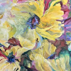 Levendige gele bloemen