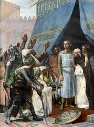 St. Louis in Jeruzalem - gravure naar Cabanel - Lodewijk IX 9 genaamd Saint Louis (Saint Louis)