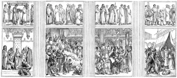 Schilderij in het linker transept van het Pantheon, Parijs