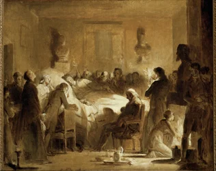 De laatste momenten van de Duc de Berry (schilderij op doek)