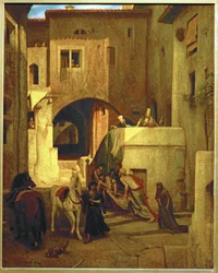 De barmhartige Samaritaan (schilderij op doek)