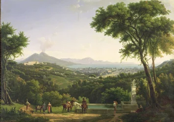 Gezicht op Napels vanaf Capodimonte, 1813
